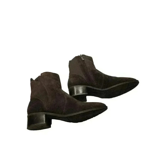 Easy Spirit Womens 8.5M Brown Suede Leather Bootie Zip Side Emblem - Picture 4 of 7